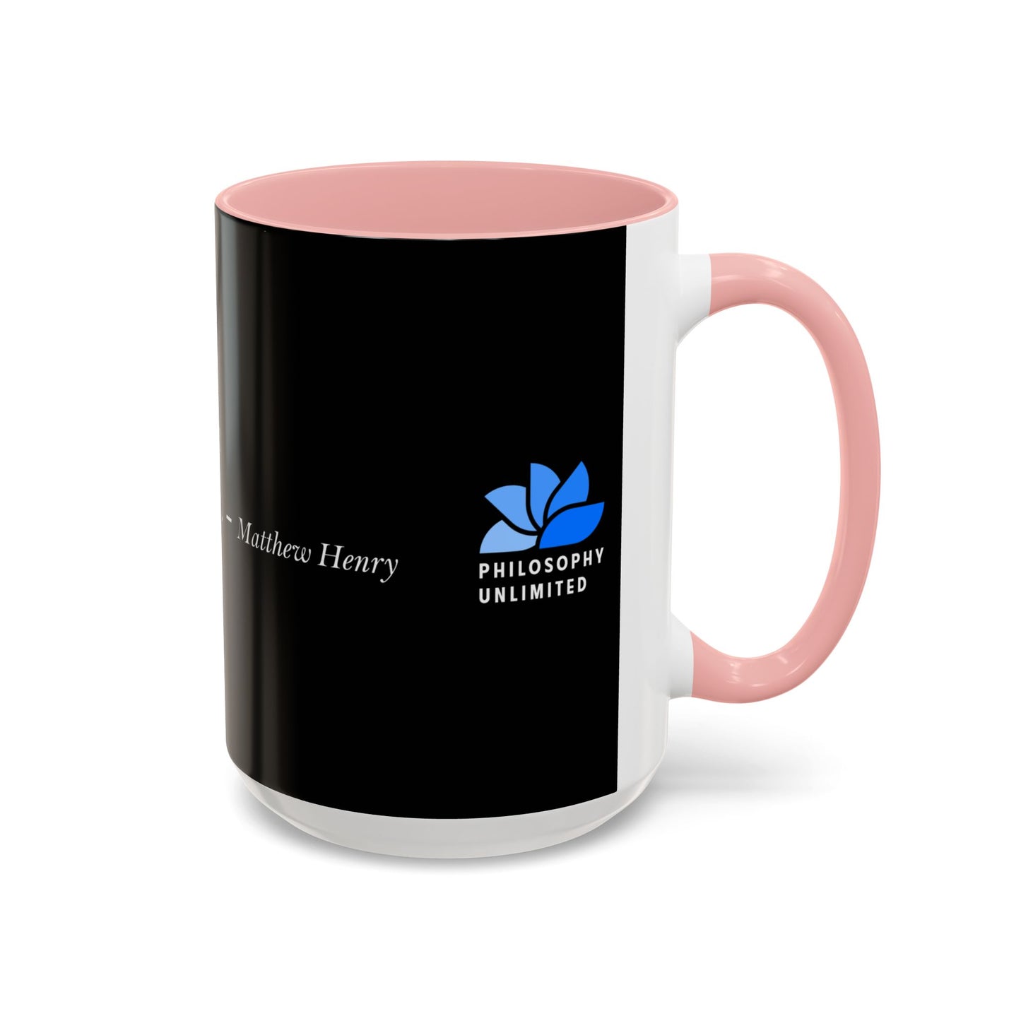 The Storm Is Over Accent™ Kaffekrus 11 oz (0,33 l) / 15 oz (0,44 l) (Svart Tema): Matthew Henry Quotes