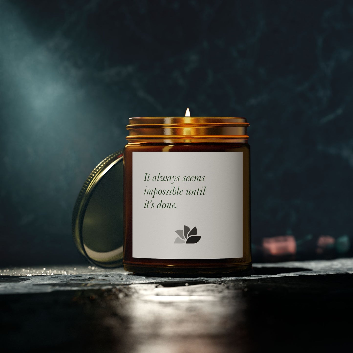 Possible Still™ Scented Candle (4oz, 9oz) (White Theme): Nelson Mandela Quotes