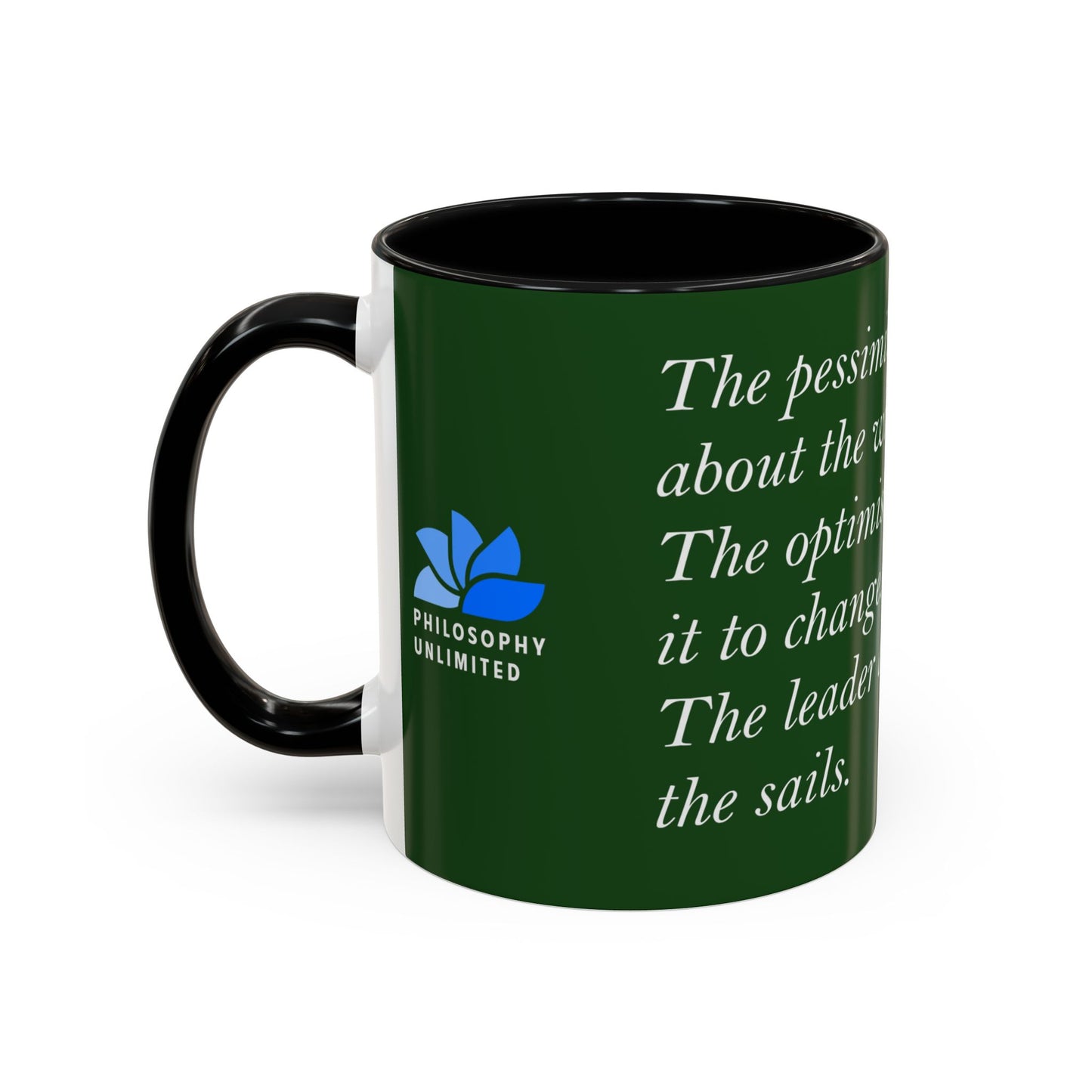 The Storm Is Over Accent™ Kaffekrus 11 oz (0,33 l) / 15 oz (0,44 l) (Grønn Tema): John Maxwell Quotes