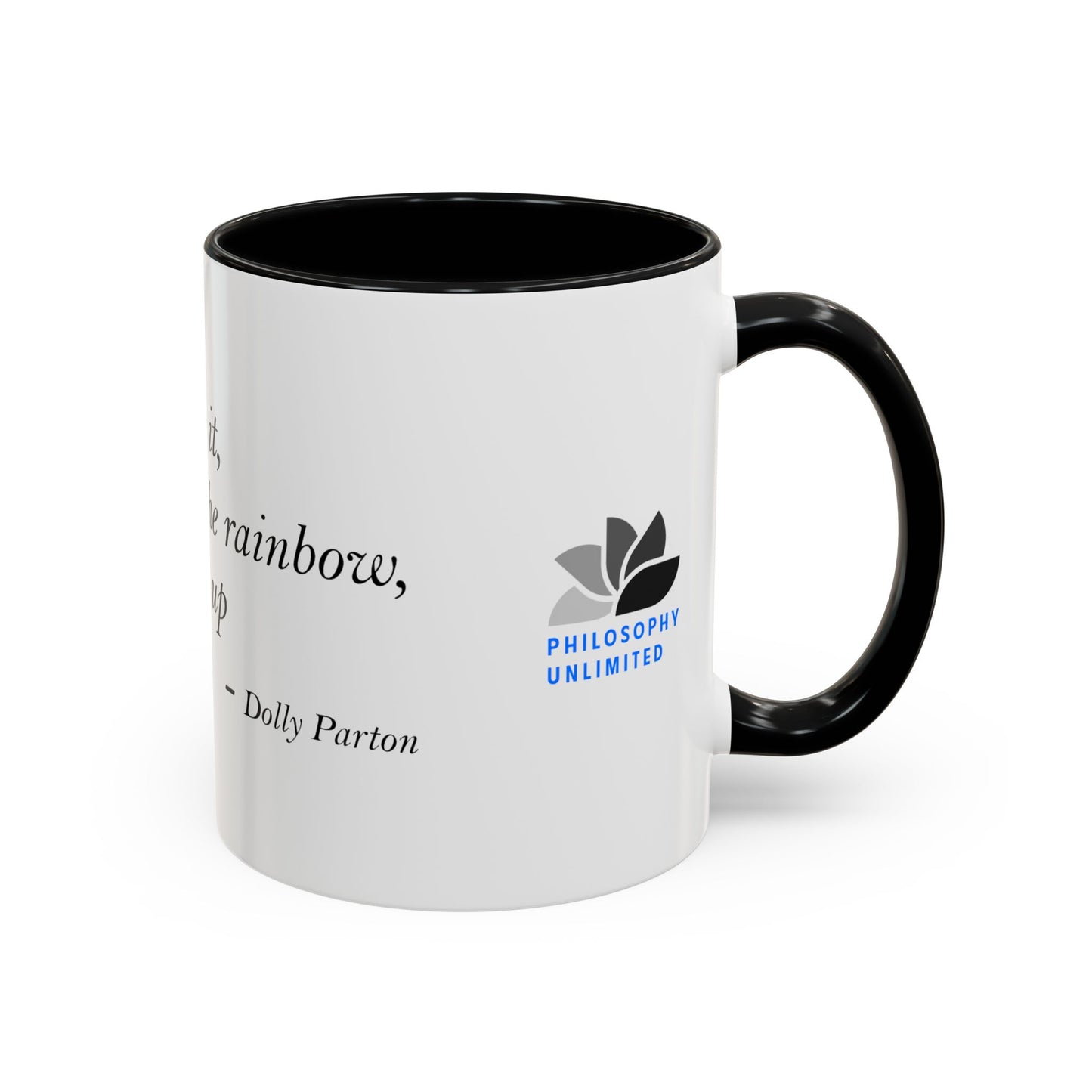 The Storm Is Over Accent™ kaffemugg 11 oz (0,33 L) / 15 oz (0,44 L) (vitt tema): Dolly Parton Citat