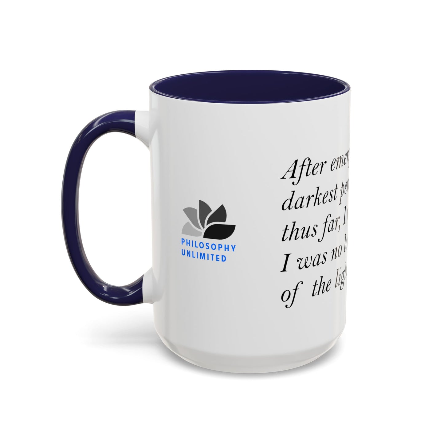 The Storm Is Over Accent™ kaffemugg 11 oz (0,33 L) / 15 oz (0,44 L) (vitt tema): Fabien Landry Citat