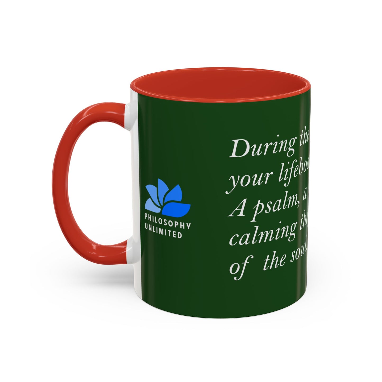 The Storm Is Over Accent™ Kaffekrus 11 oz (0,33 l) / 15 oz (0,44 l) (Grønn Tema): Roderick Evans Quotes