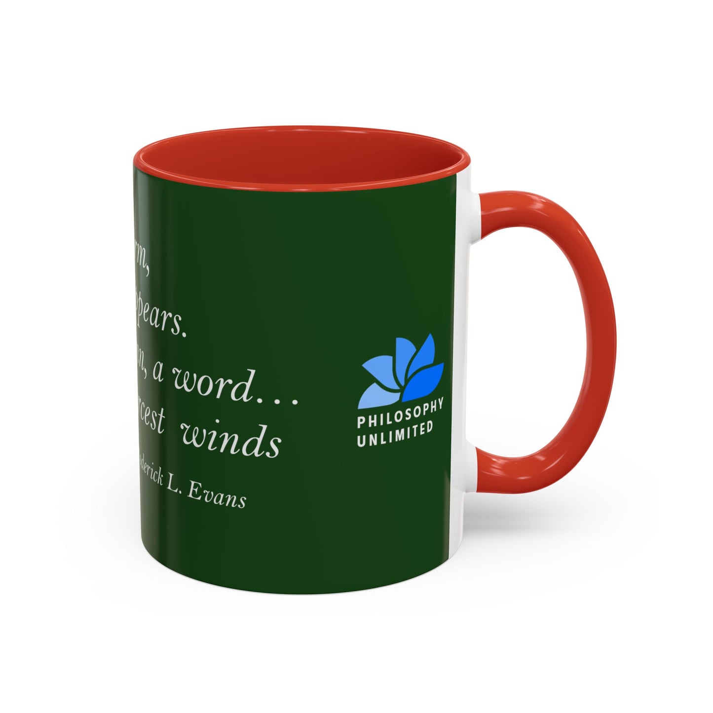 The Storm Is Over Accent™ Kaffekrus 11 oz (0,33 l) / 15 oz (0,44 l) (Grønn Tema): Roderick Evans Quotes