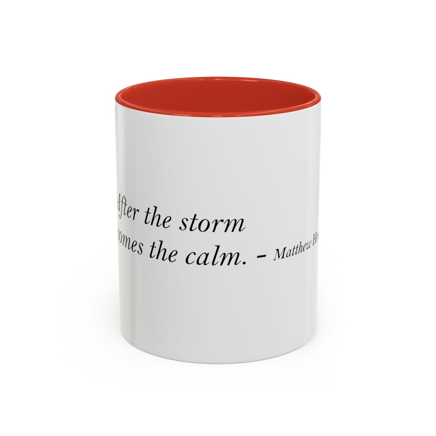 The Storm Is Over Accent™ Kaffekrus 11 oz (0,33 l) / 15 oz (0,44 l) (Hvit Tema): Matthew Henry Quotes