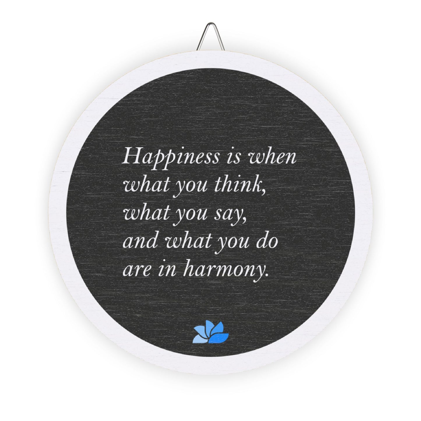 New Harmony™ Tre Hengende Skilt (Svart): Mahatma Gandhi Quotes