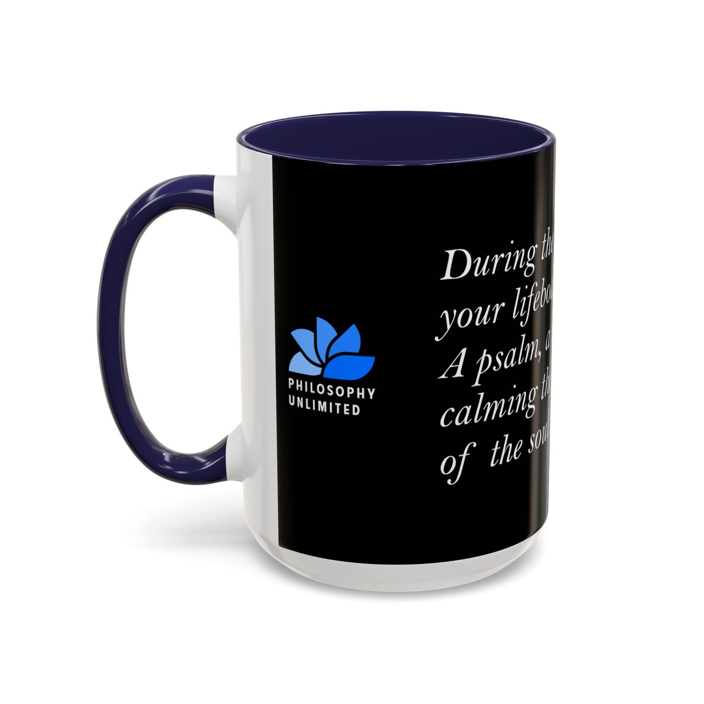 The Storm Is Over Accent™ Kaffekrus 11 oz (0,33 l) / 15 oz (0,44 l) (Svart Tema): Roderick Evans Quotes