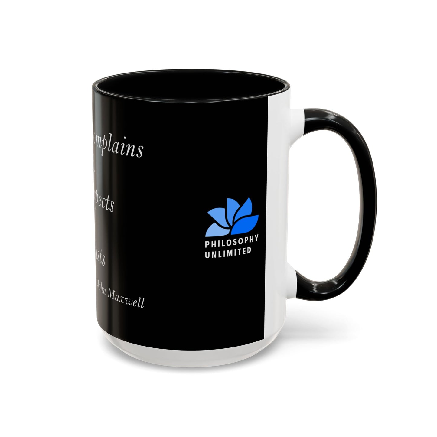 The Storm Is Over Accent™ kaffemugg 11 oz (0,33 L) / 15 oz (0,44 L) (svart tema): John Maxwell Citat