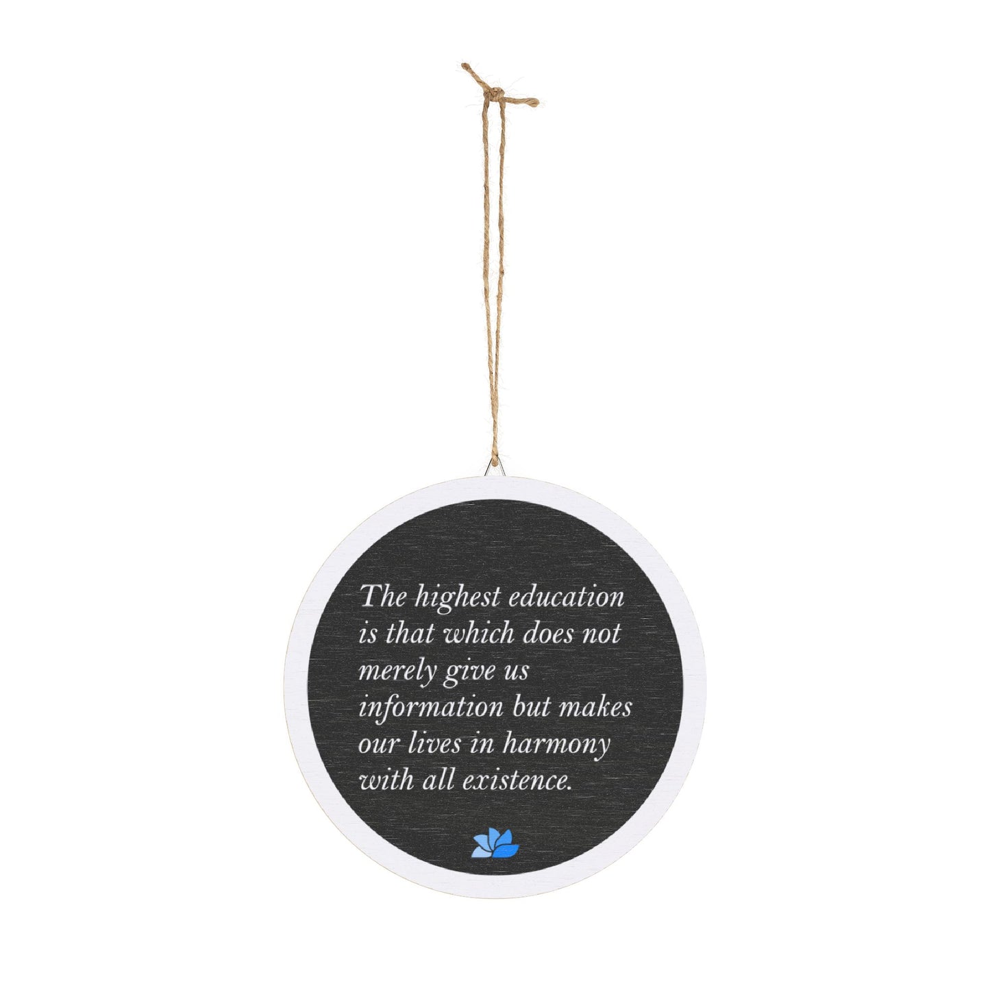 New Harmony™ Tre Hengende Skilt (Svart): Rabindranath Tagore Quotes