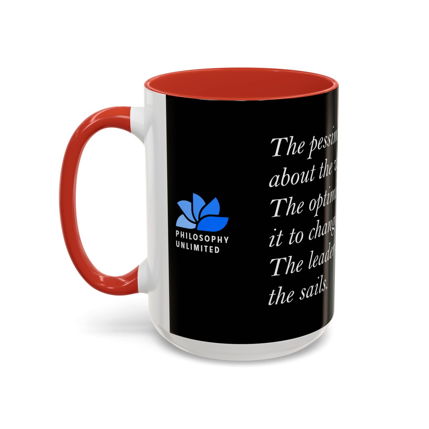 The Storm Is Over Accent™ kaffemugg 11 oz (0,33 L) / 15 oz (0,44 L) (svart tema): John Maxwell Citat