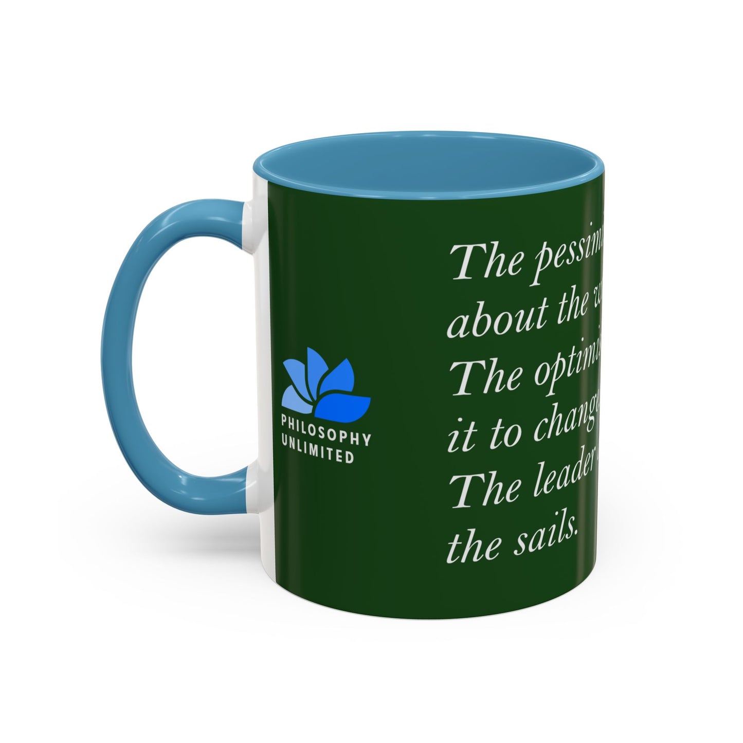 The Storm Is Over Accent™ Kaffekrus 11 oz (0,33 l) / 15 oz (0,44 l) (Grønn Tema): John Maxwell Quotes