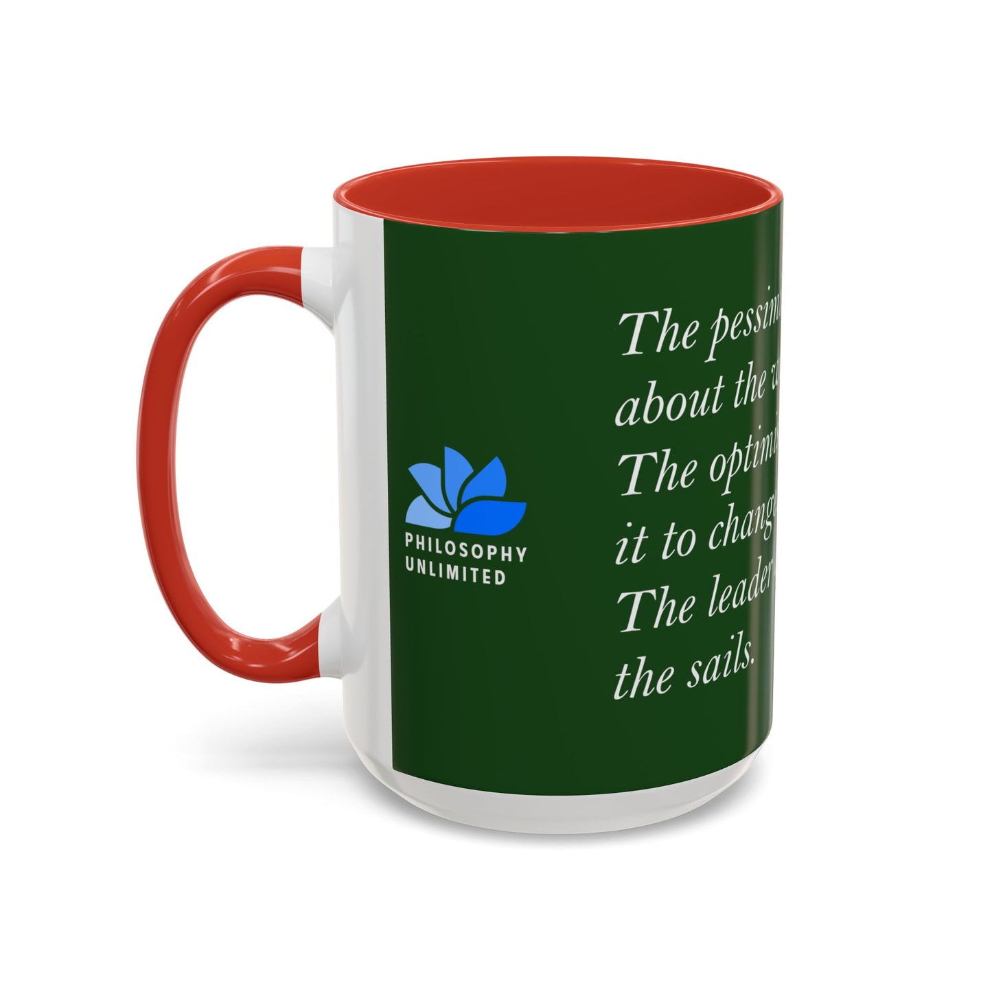The Storm Is Over Accent™ Kaffekrus 11 oz (0,33 l) / 15 oz (0,44 l) (Grønn Tema): John Maxwell Quotes