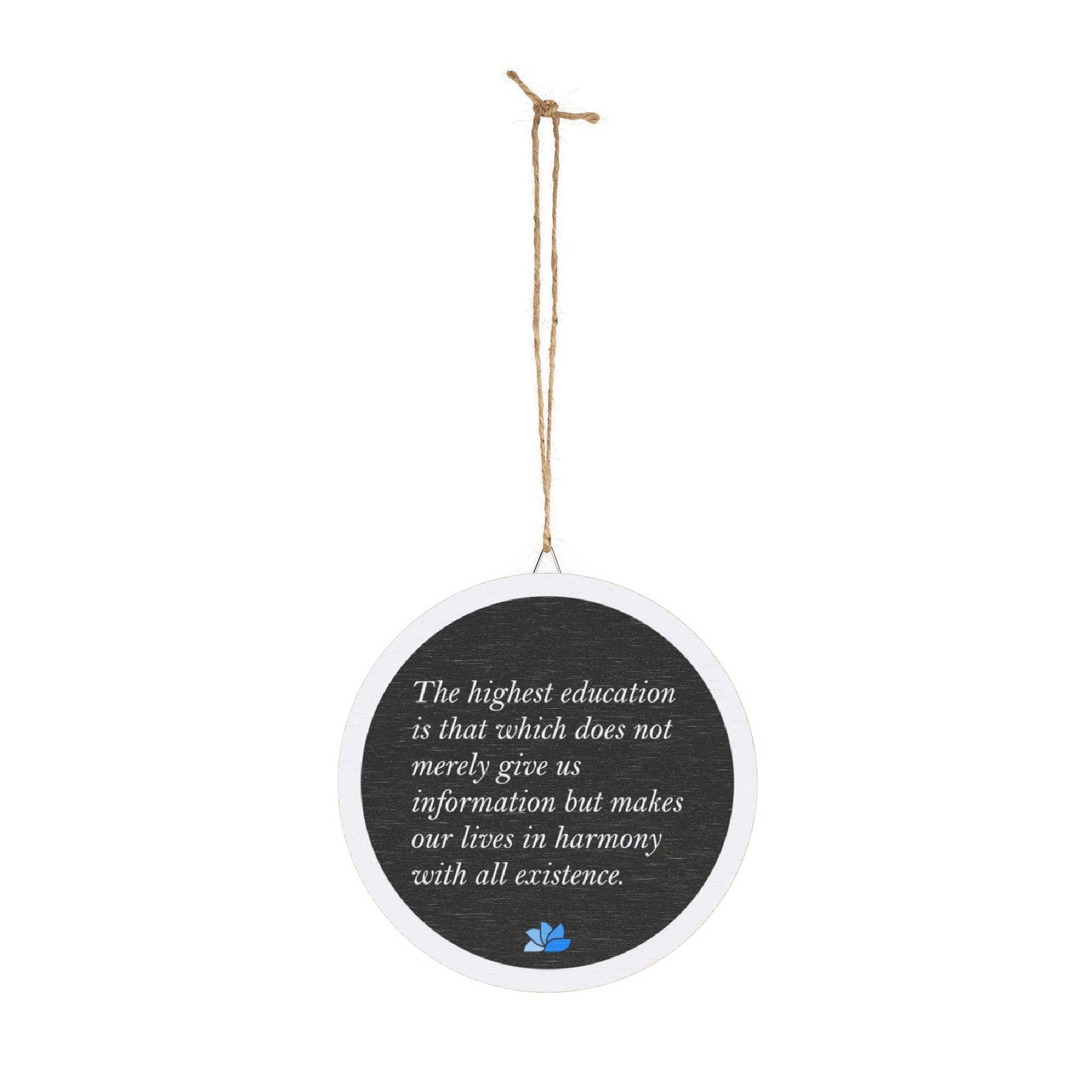New Harmony™ Tre Hengende Skilt (Svart): Rabindranath Tagore Quotes