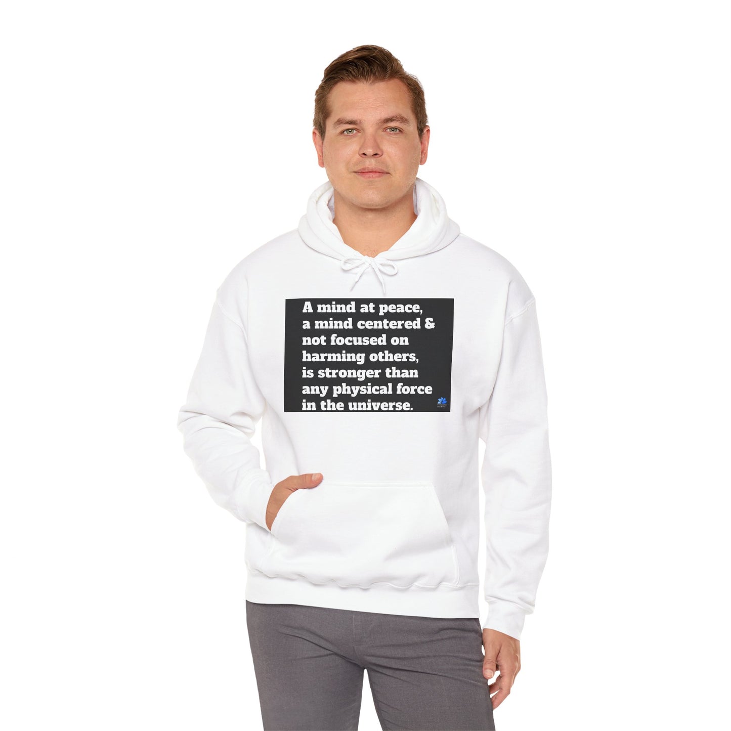Back In Peace Sweat à capuche unisexe Heavy Blend™: Citations de Wayne Dyer