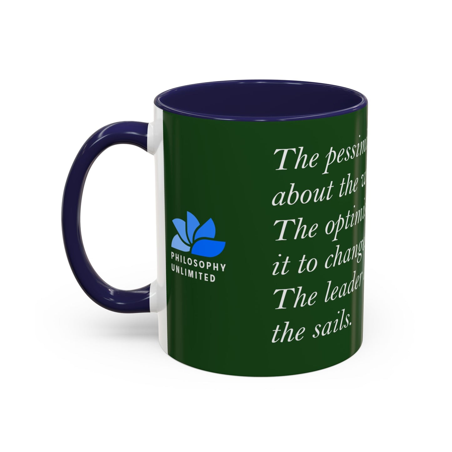 The Storm Is Over Accent™ Kaffekrus 11 oz (0,33 l) / 15 oz (0,44 l) (Grønn Tema): John Maxwell Quotes