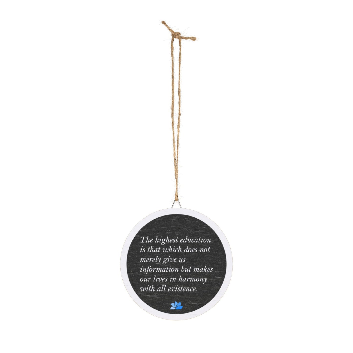 New Harmony™ Tre Hengende Skilt (Svart): Rabindranath Tagore Quotes