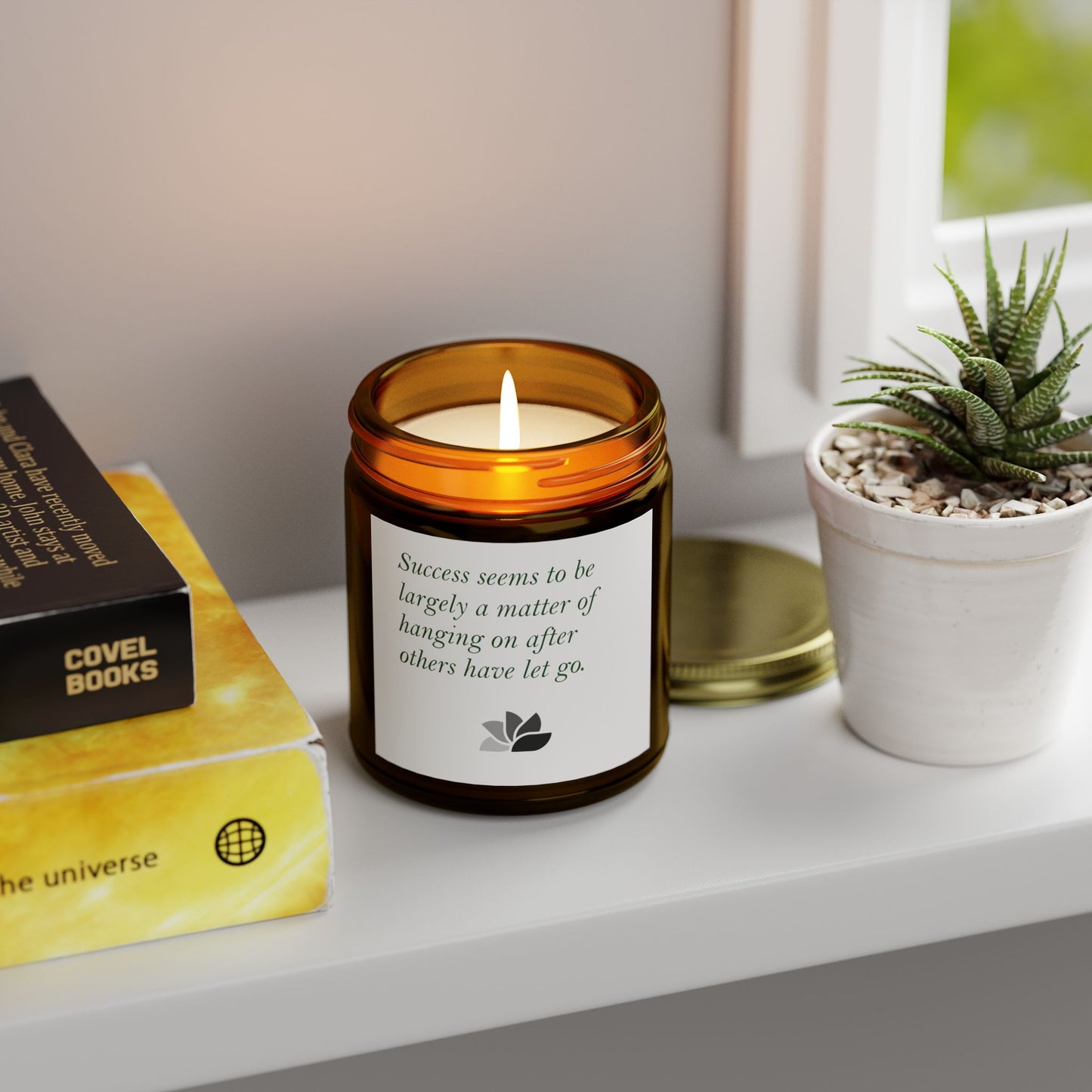 Possible Still™ Scented Candle (4oz, 9oz) (White Theme): William Feather Quotes