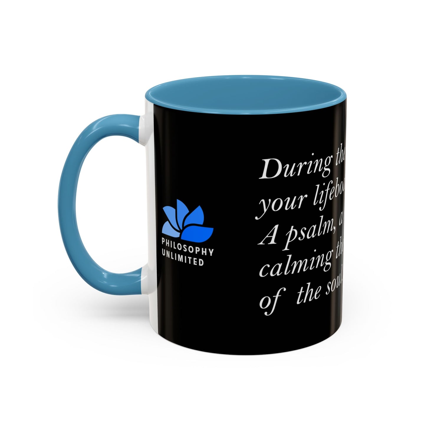 The Storm Is Over Accent™ Kaffekrus 11 oz (0,33 l) / 15 oz (0,44 l) (Svart Tema): Roderick Evans Quotes