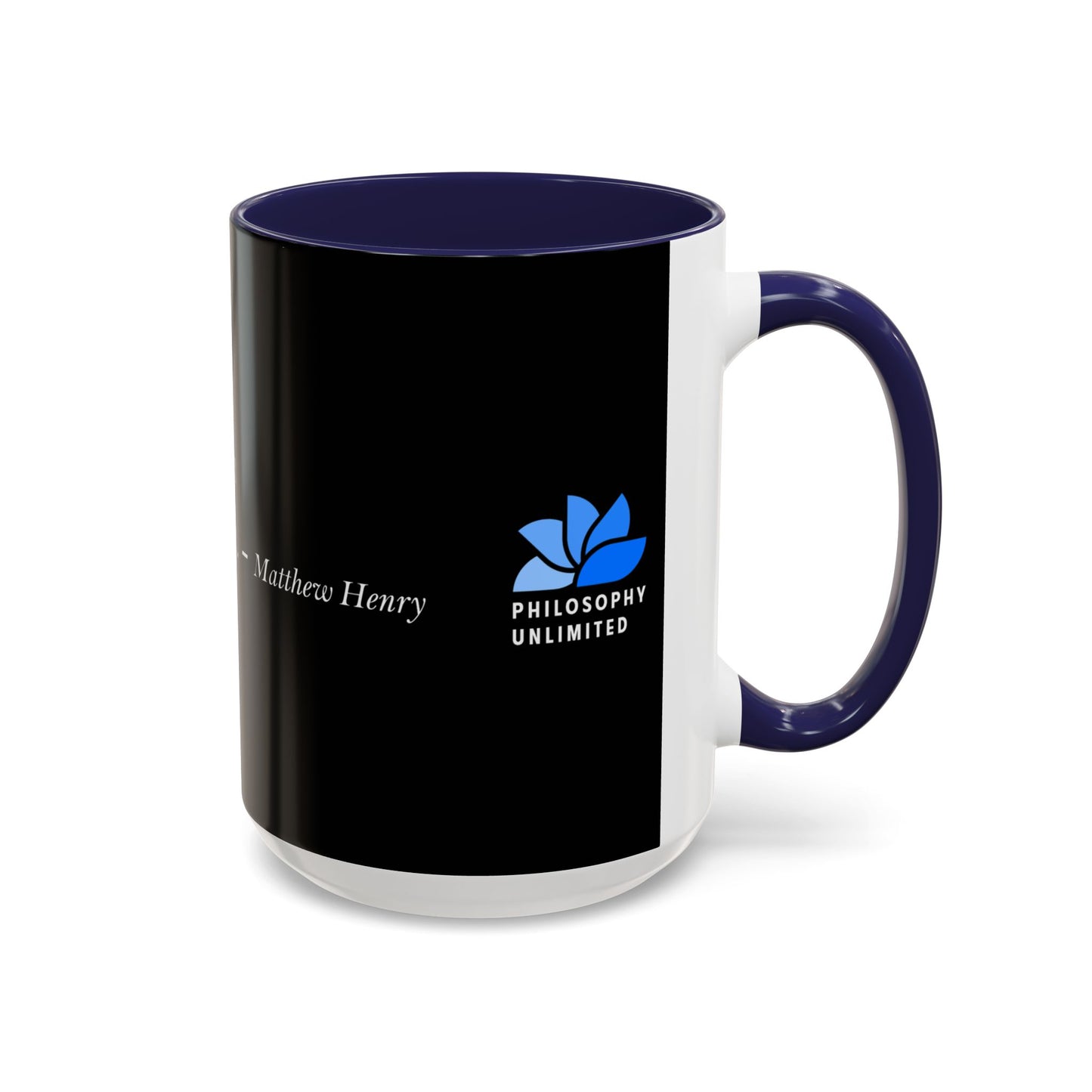 The Storm Is Over Accent™ Kaffekrus 11 oz (0,33 l) / 15 oz (0,44 l) (Svart Tema): Matthew Henry Quotes