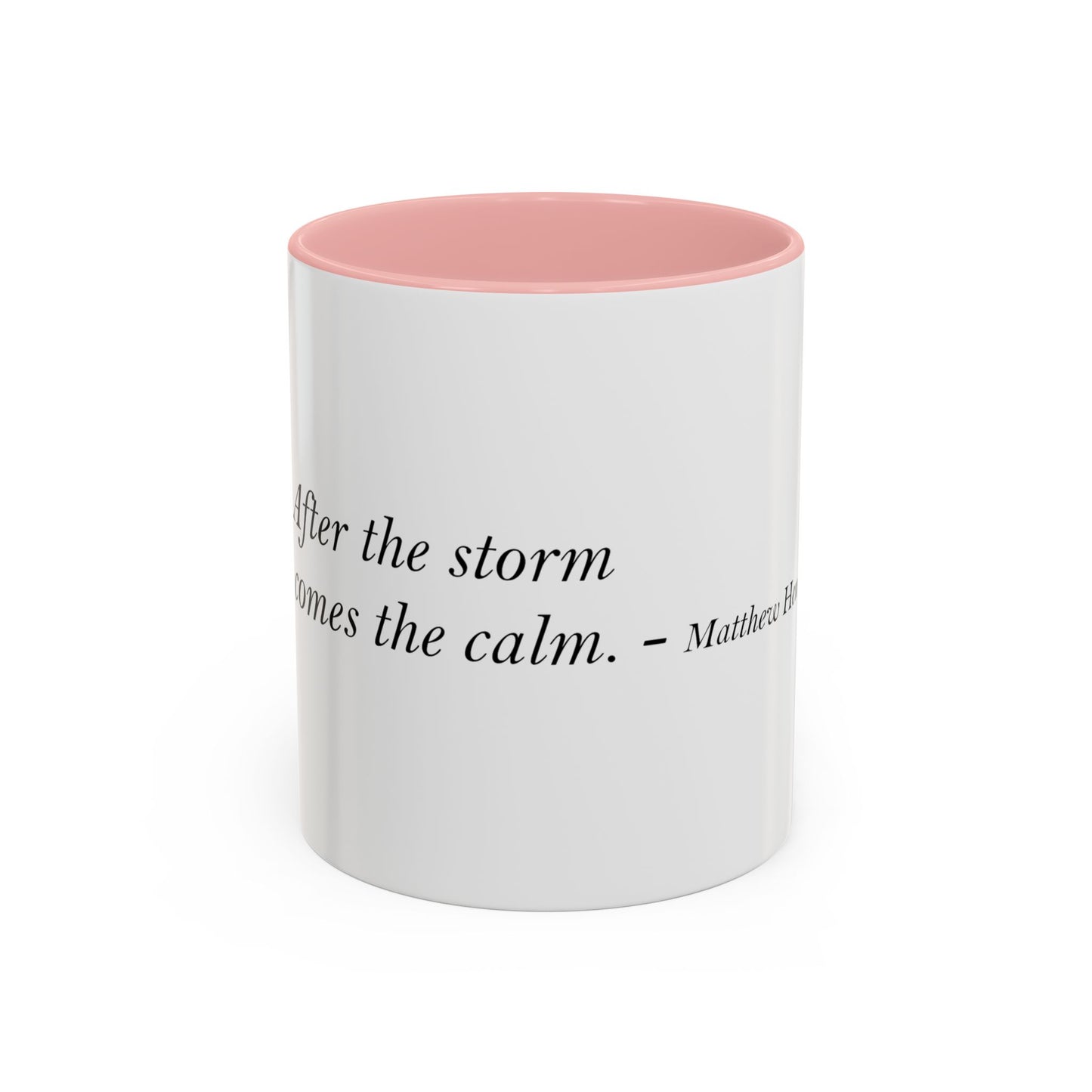 The Storm Is Over Accent™ Kaffekrus 11 oz (0,33 l) / 15 oz (0,44 l) (Hvit Tema): Matthew Henry Quotes
