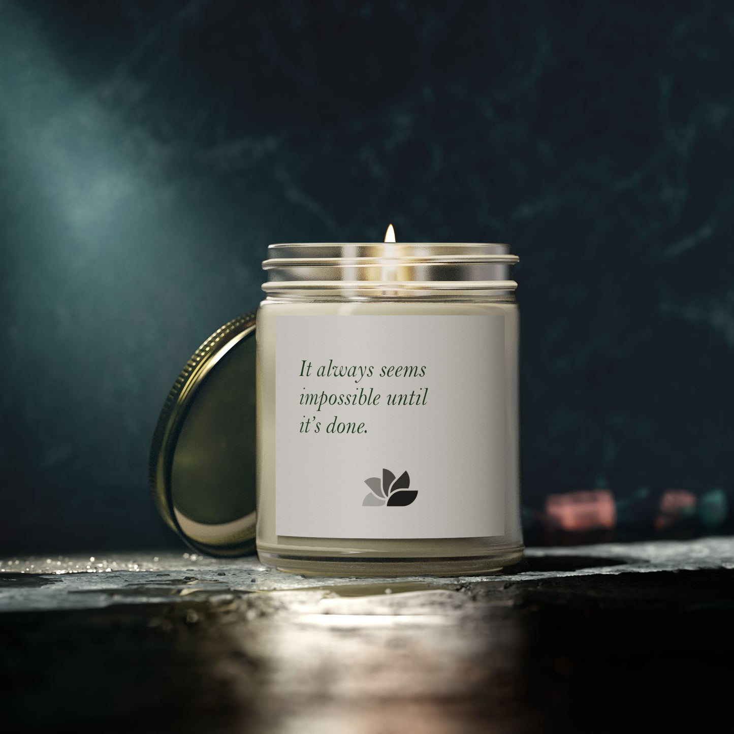 Possible Still™ Scented Candle (4oz, 9oz) (White Theme): Nelson Mandela Quotes