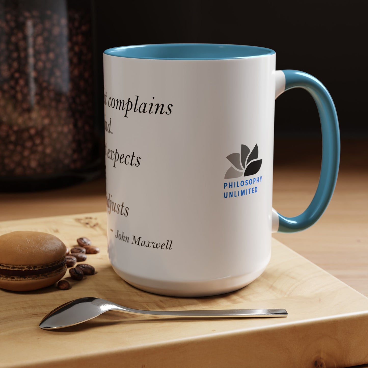 The Storm Is Over Accent™ Kaffekrus 11 oz (0,33 l) / 15 oz (0,44 l) (Hvit Tema): John Maxwell Quotes