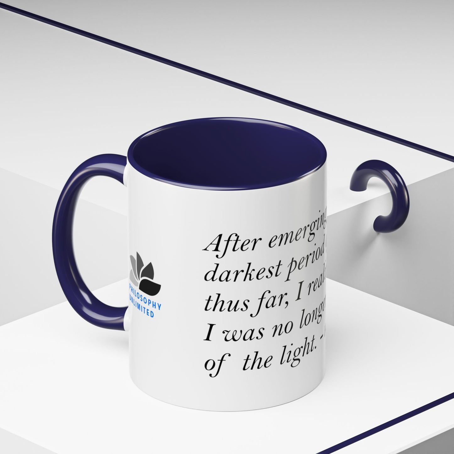 The Storm Is Over Accent™ Kaffekrus 11 oz (0,33 l) / 15 oz (0,44 l) (Hvit Tema): Fabien Landry Quotes