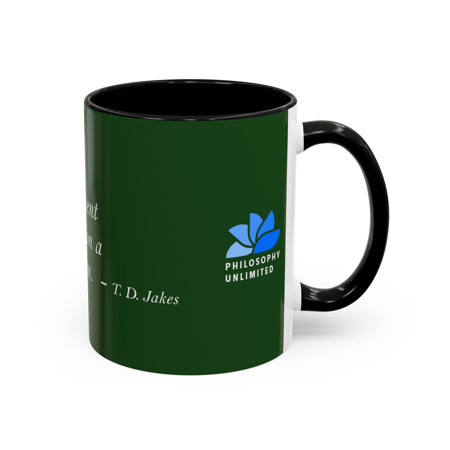 The Storm Is Over Accent™ Kaffekrus 11 oz (0,33 l) / 15 oz (0,44 l) (Grønn Tema): T. D. Jakes Quotes