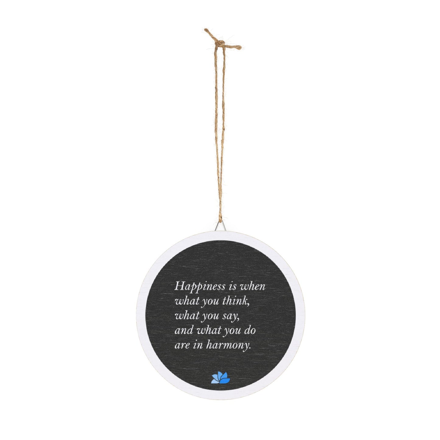 New Harmony™ Tre Hengende Skilt (Svart): Mahatma Gandhi Quotes