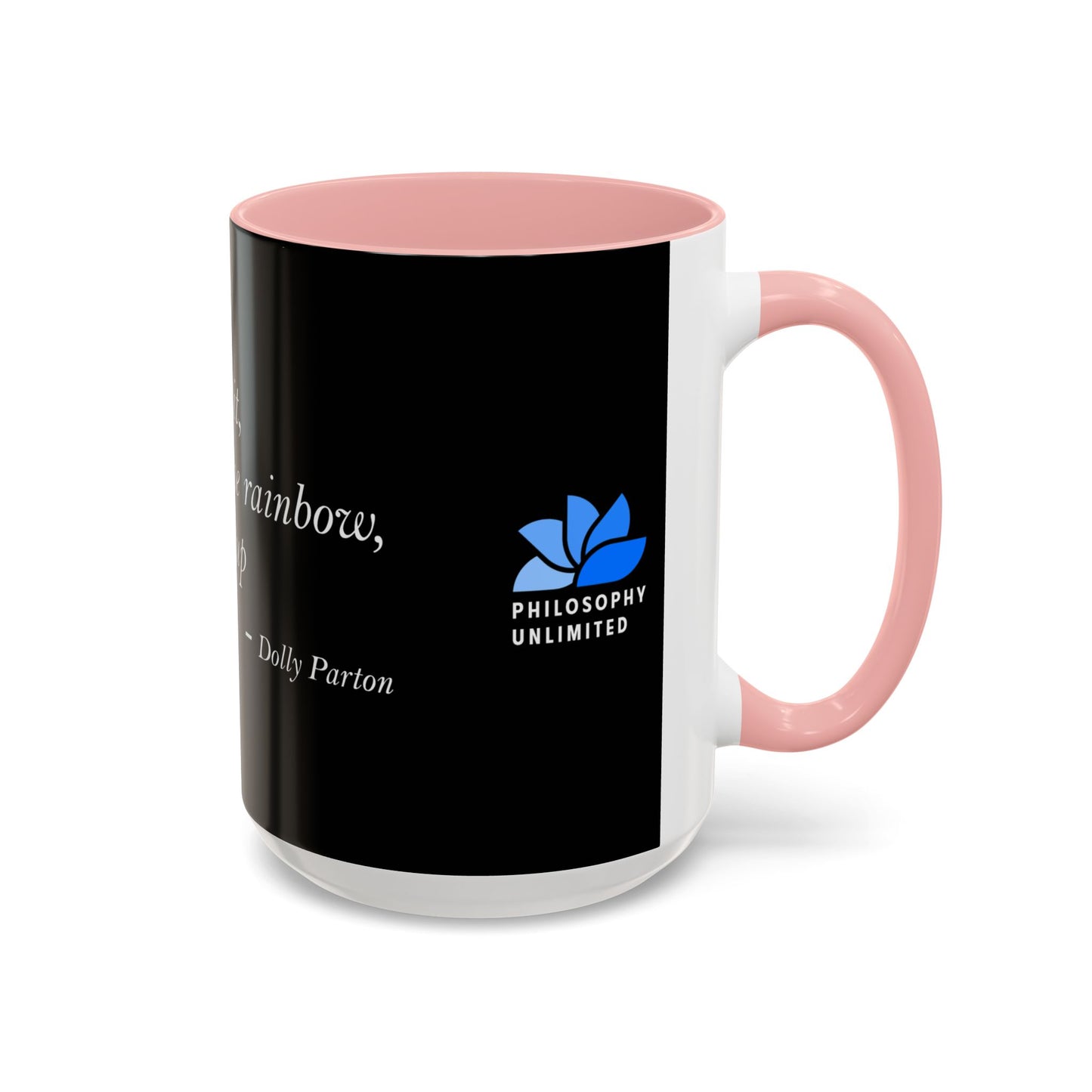 The Storm Is Over Accent™ kaffemugg 11 oz (0,33 L) / 15 oz (0,44 L) (svart tema): Dolly Parton Citat