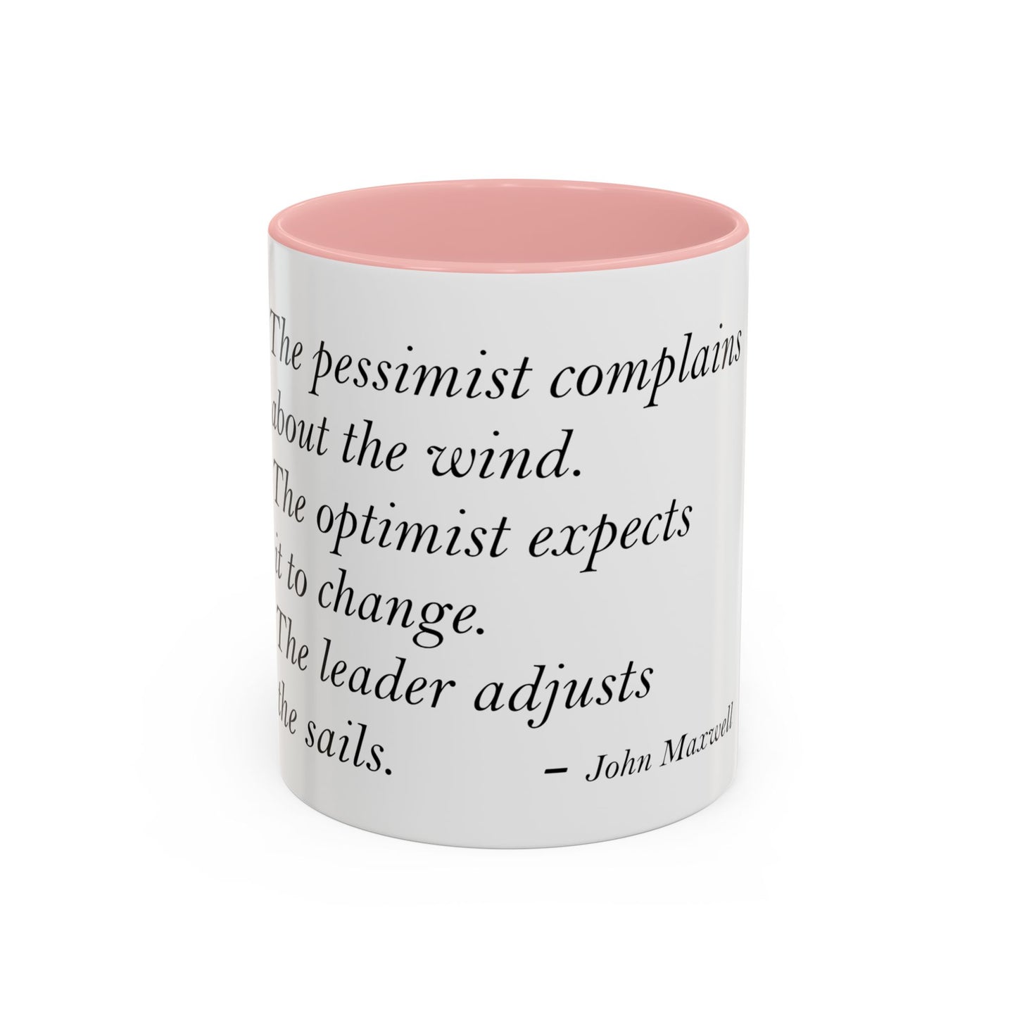 The Storm Is Over Accent™ Kaffekrus 11 oz (0,33 l) / 15 oz (0,44 l) (Hvit Tema): John Maxwell Quotes
