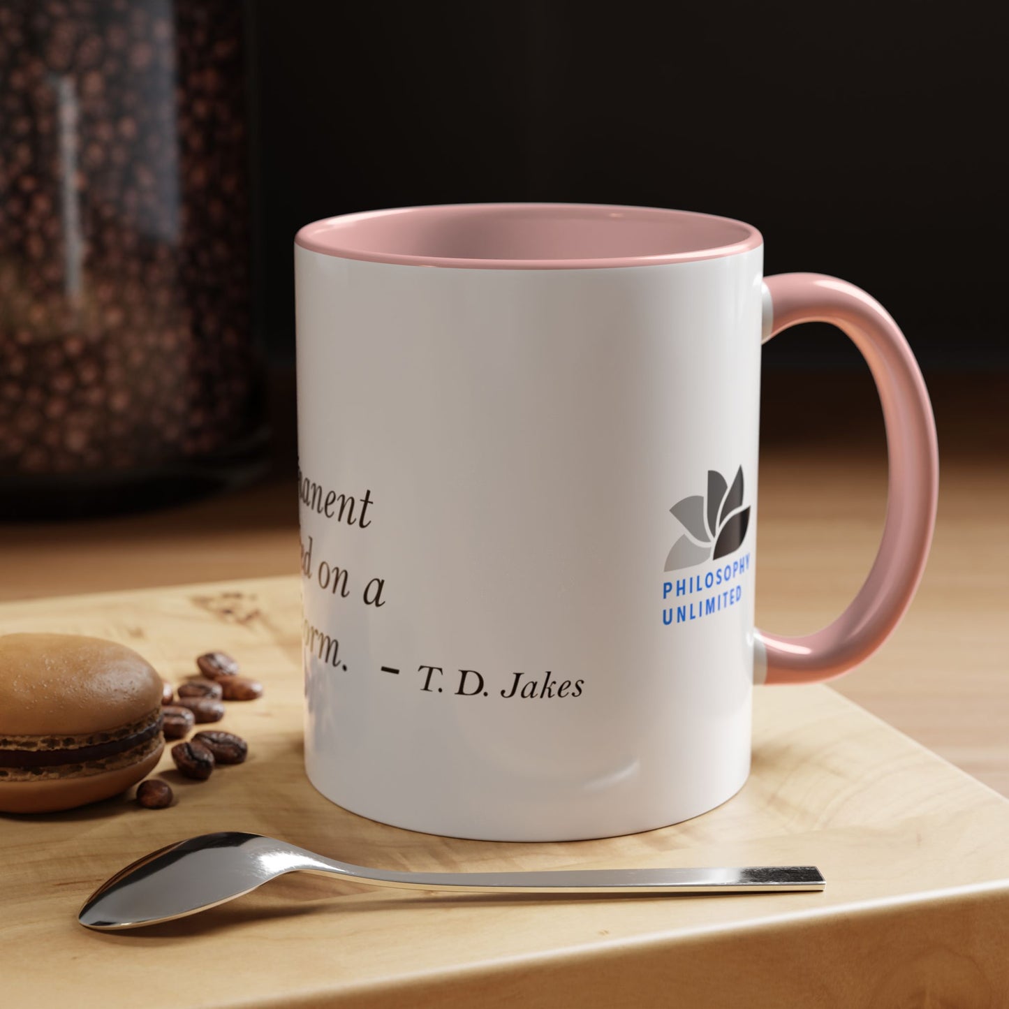 The Storm Is Over Accent™ Kaffekrus 11 oz (0,33 l) / 15 oz (0,44 l) (Hvit Tema): T. D. Jakes Quotes