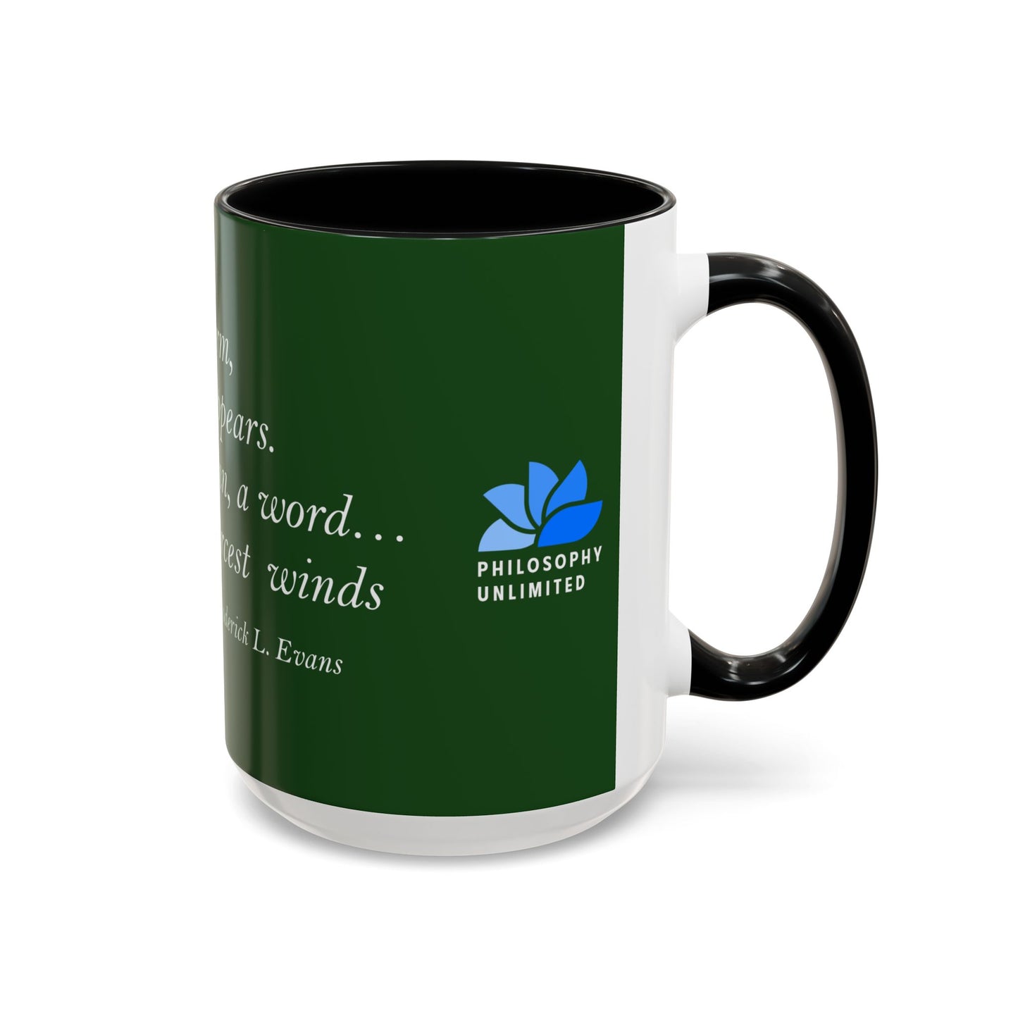 The Storm Is Over Accent™ Kaffekrus 11 oz (0,33 l) / 15 oz (0,44 l) (Grønn Tema): Roderick Evans Quotes