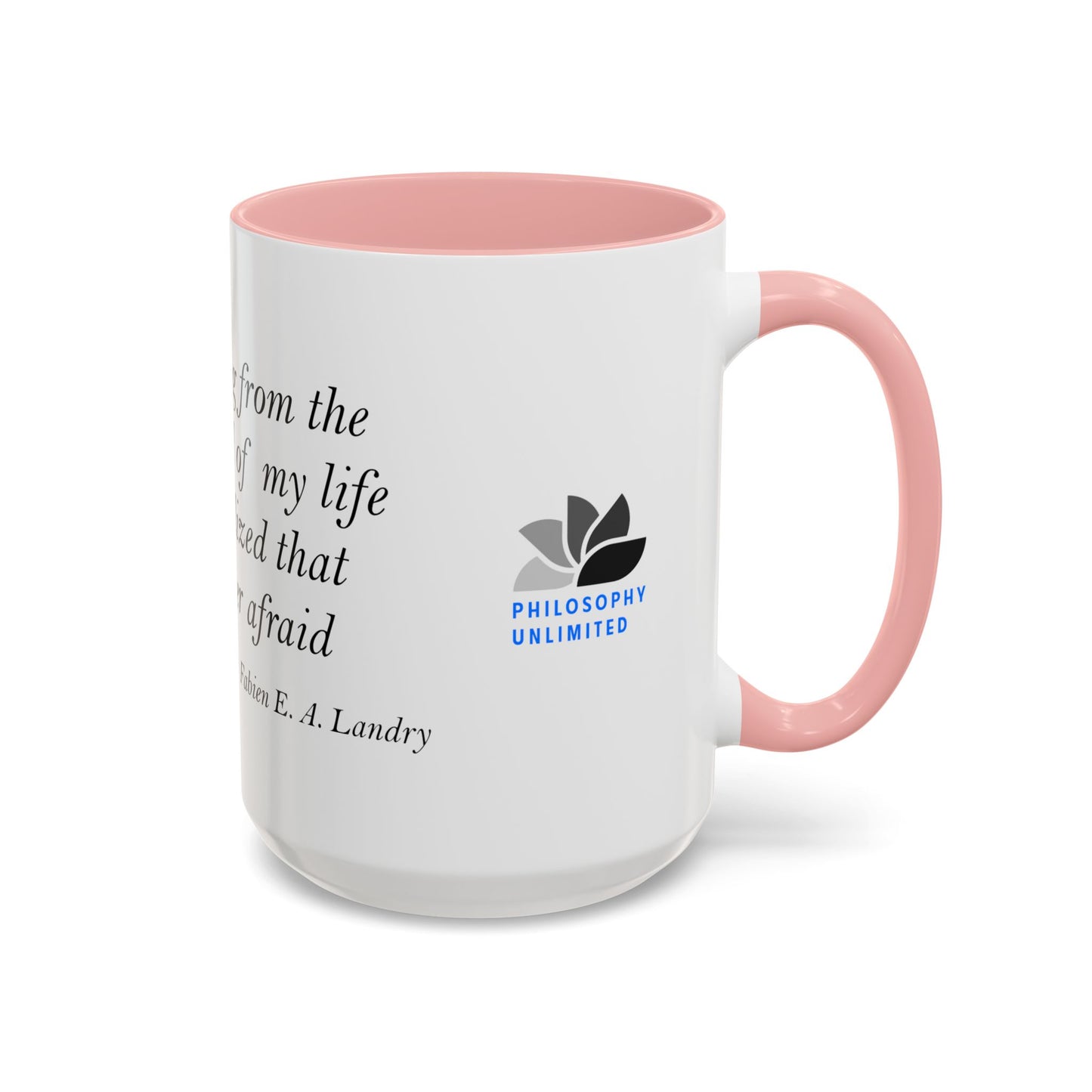 The Storm Is Over Accent™ kaffemugg 11 oz (0,33 L) / 15 oz (0,44 L) (vitt tema): Fabien Landry Citat