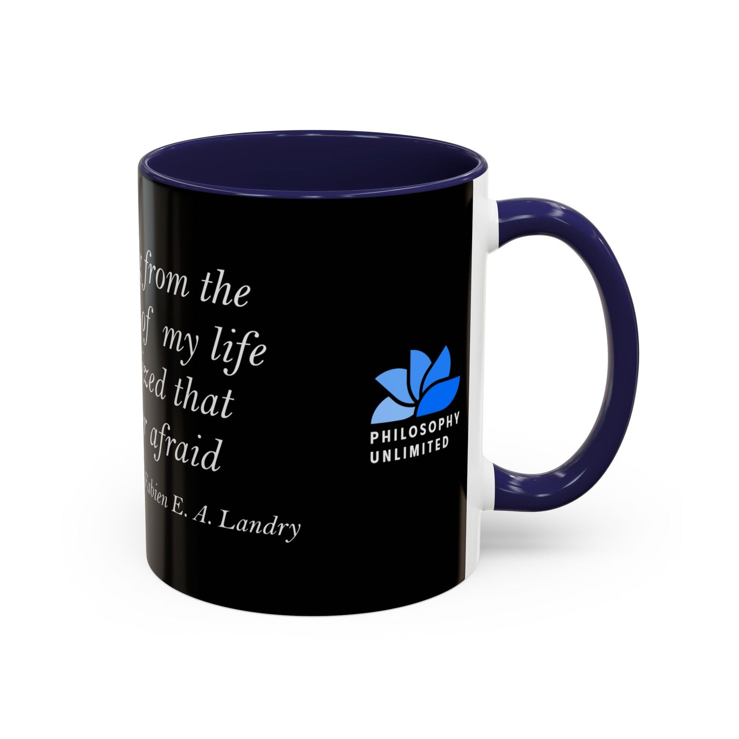 The Storm Is Over Accent™ kaffemugg 11 oz (0,33 L) / 15 oz (0,44 L) (svart tema): Fabien Landry Citat