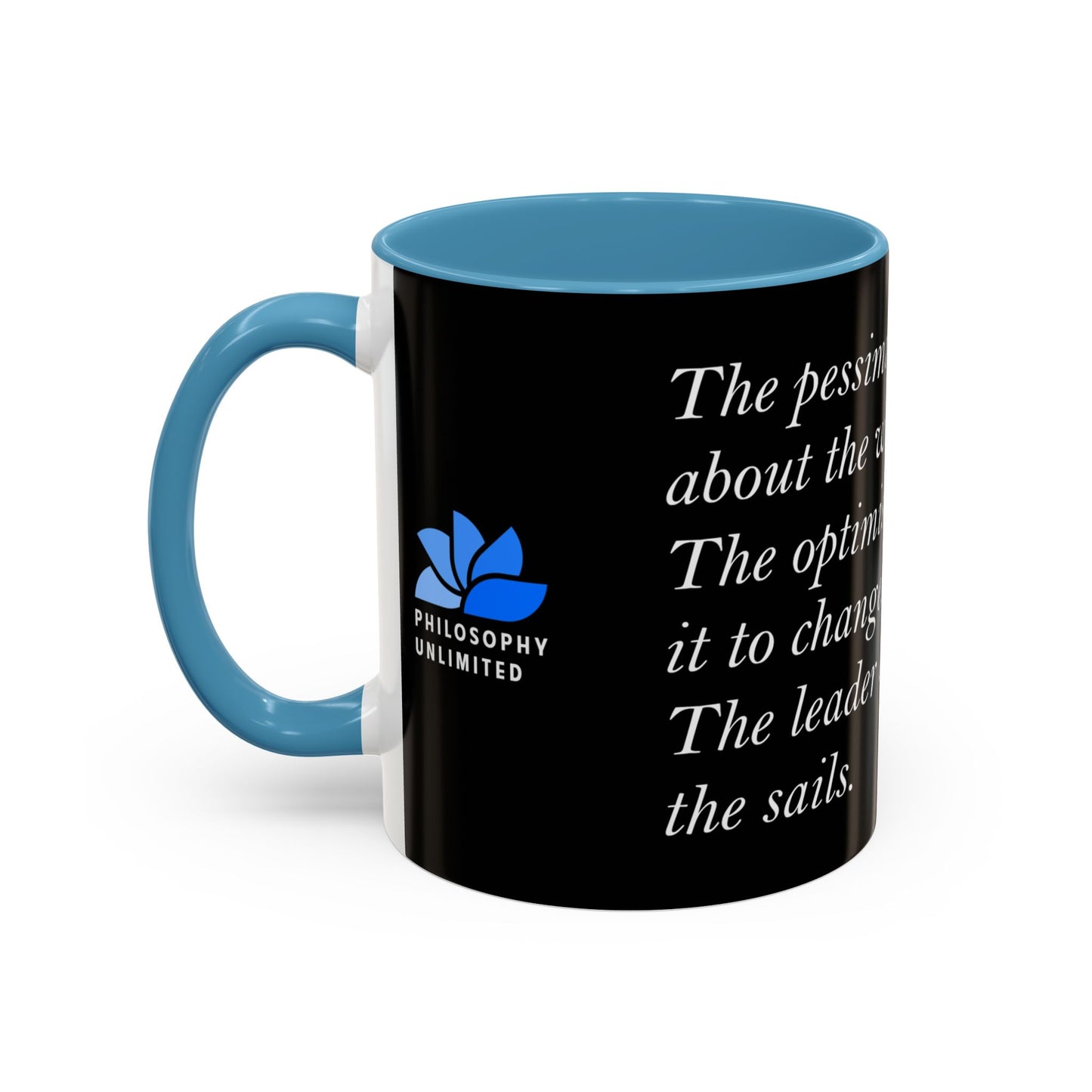 The Storm Is Over Accent™ kaffemugg 11 oz (0,33 L) / 15 oz (0,44 L) (svart tema): John Maxwell Citat