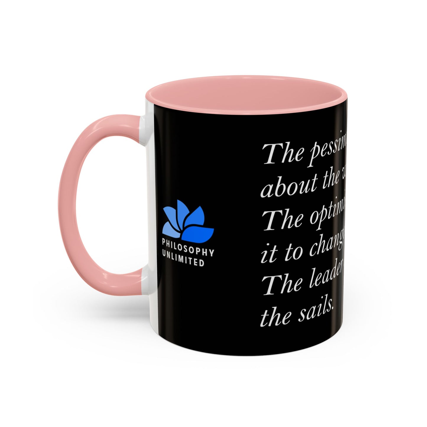 The Storm Is Over Accent™ kaffemugg 11 oz (0,33 L) / 15 oz (0,44 L) (svart tema): John Maxwell Citat