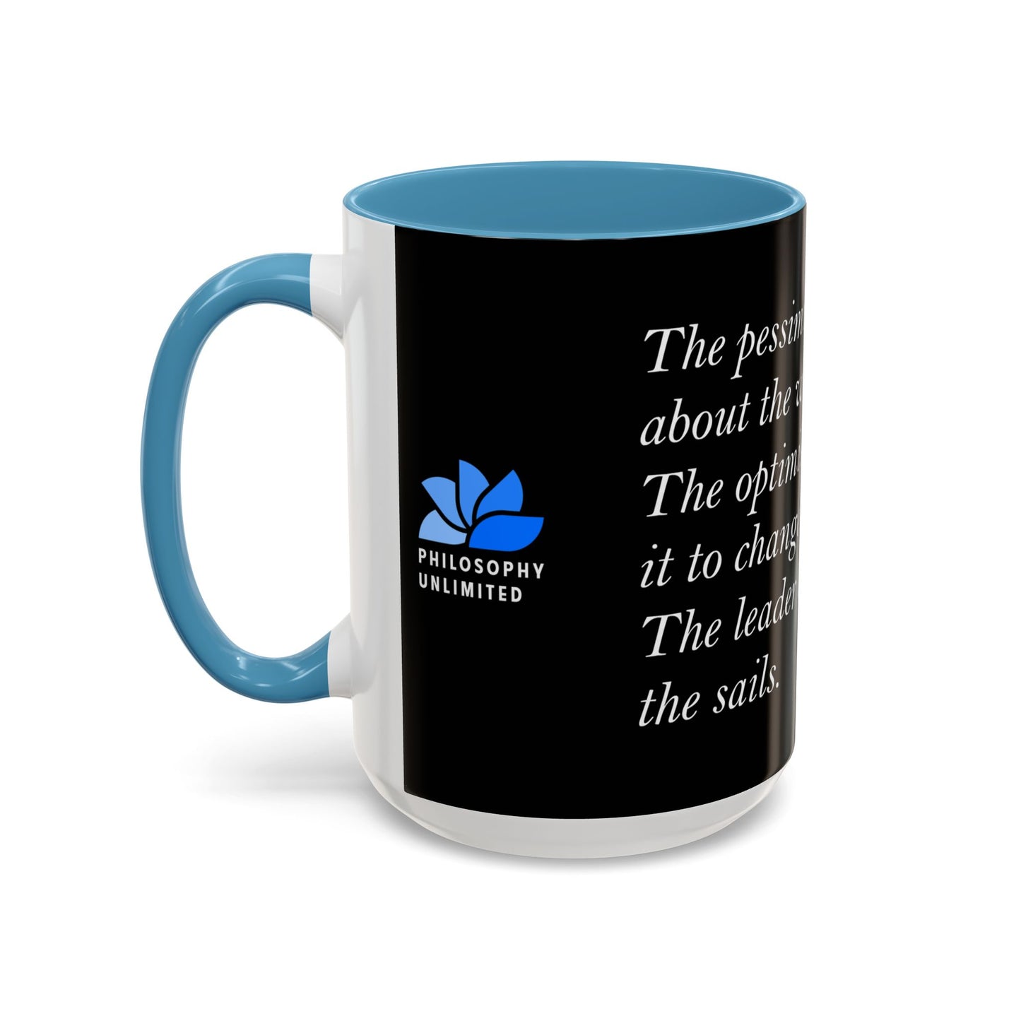 The Storm Is Over Accent™ kaffemugg 11 oz (0,33 L) / 15 oz (0,44 L) (svart tema): John Maxwell Citat