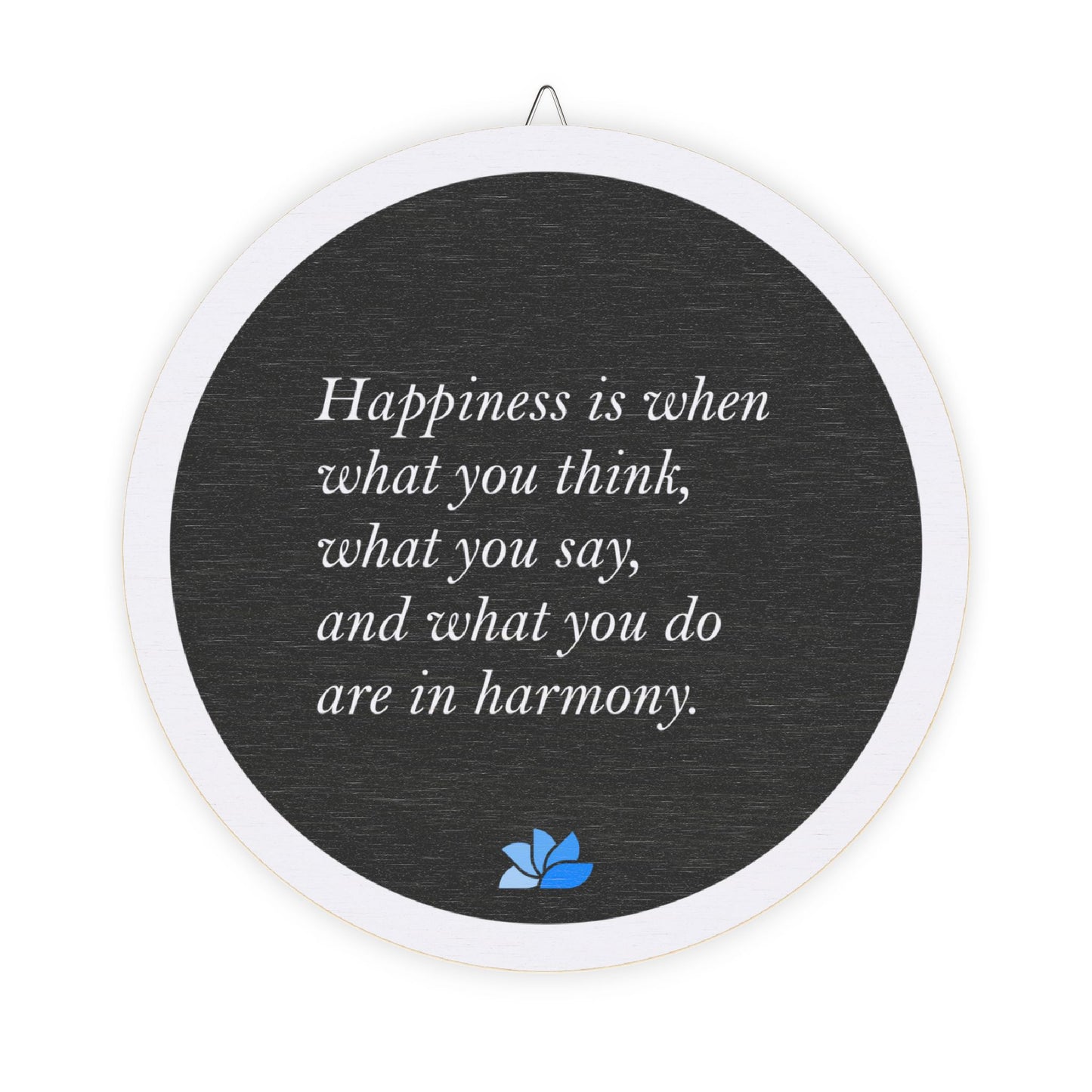 New Harmony™ Tre Hengende Skilt (Svart): Mahatma Gandhi Quotes