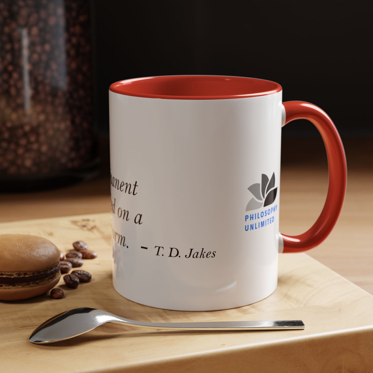 The Storm Is Over Accent™ Kaffekrus 11 oz (0,33 l) / 15 oz (0,44 l) (Hvit Tema): T. D. Jakes Quotes