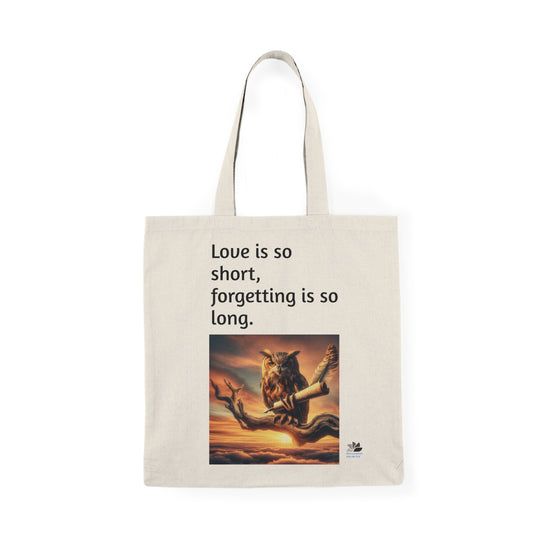 Found Love Again Philosophy Owl One™ Naturlig tøyveske: Pablo Neruda Quotes