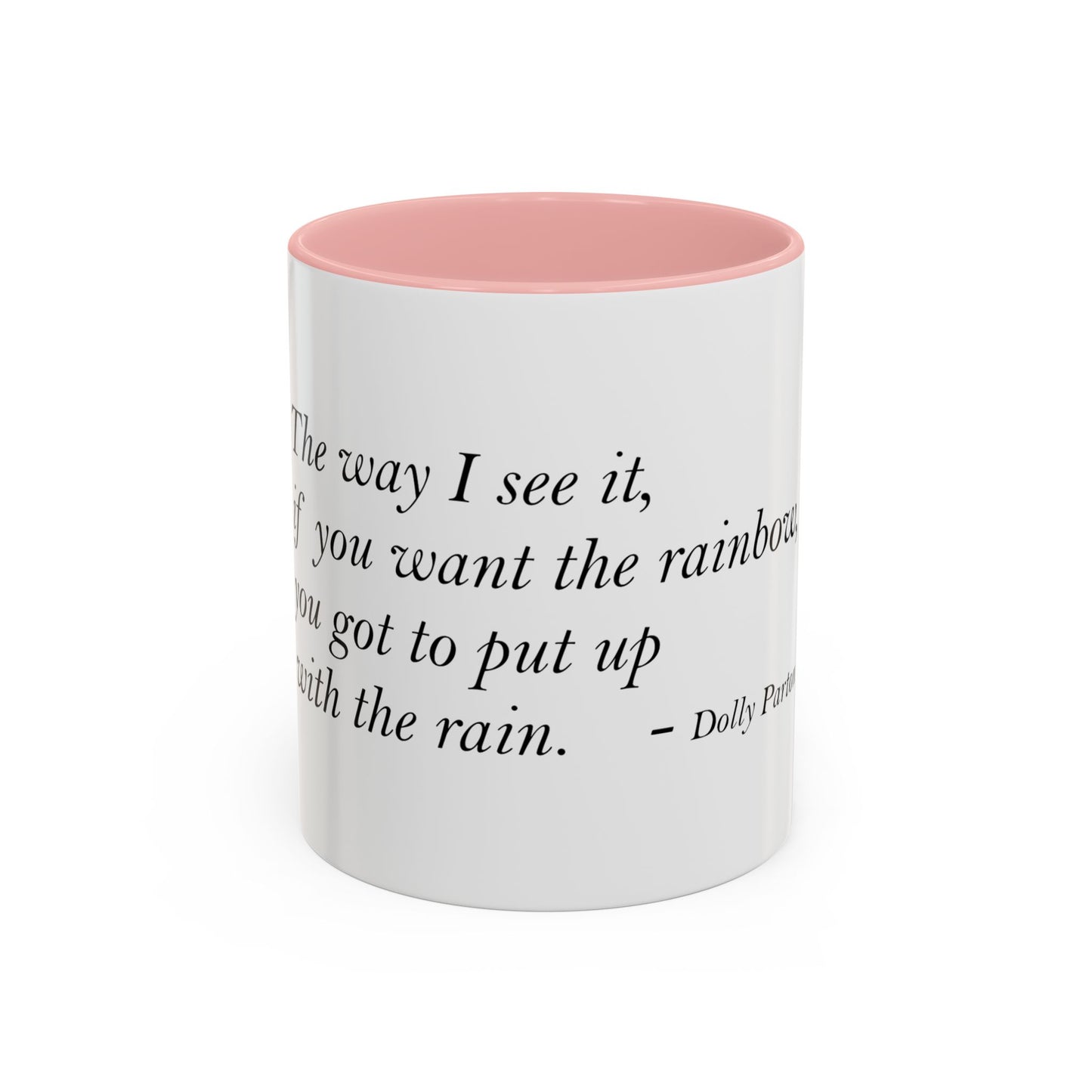 The Storm Is Over Accent™ Kaffekrus 11 oz (0,33 l) / 15 oz (0,44 l) (Hvit Tema): Dolly Parton Quotes