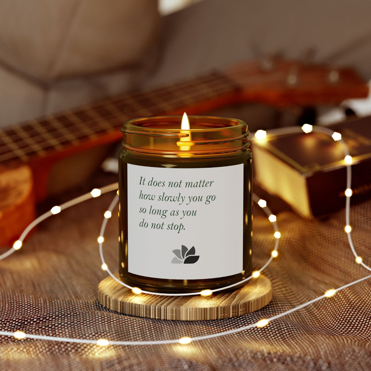 Possible Still™ Duftende Lys (4oz, 9oz) (Hvit Tema): Confucius Quotes