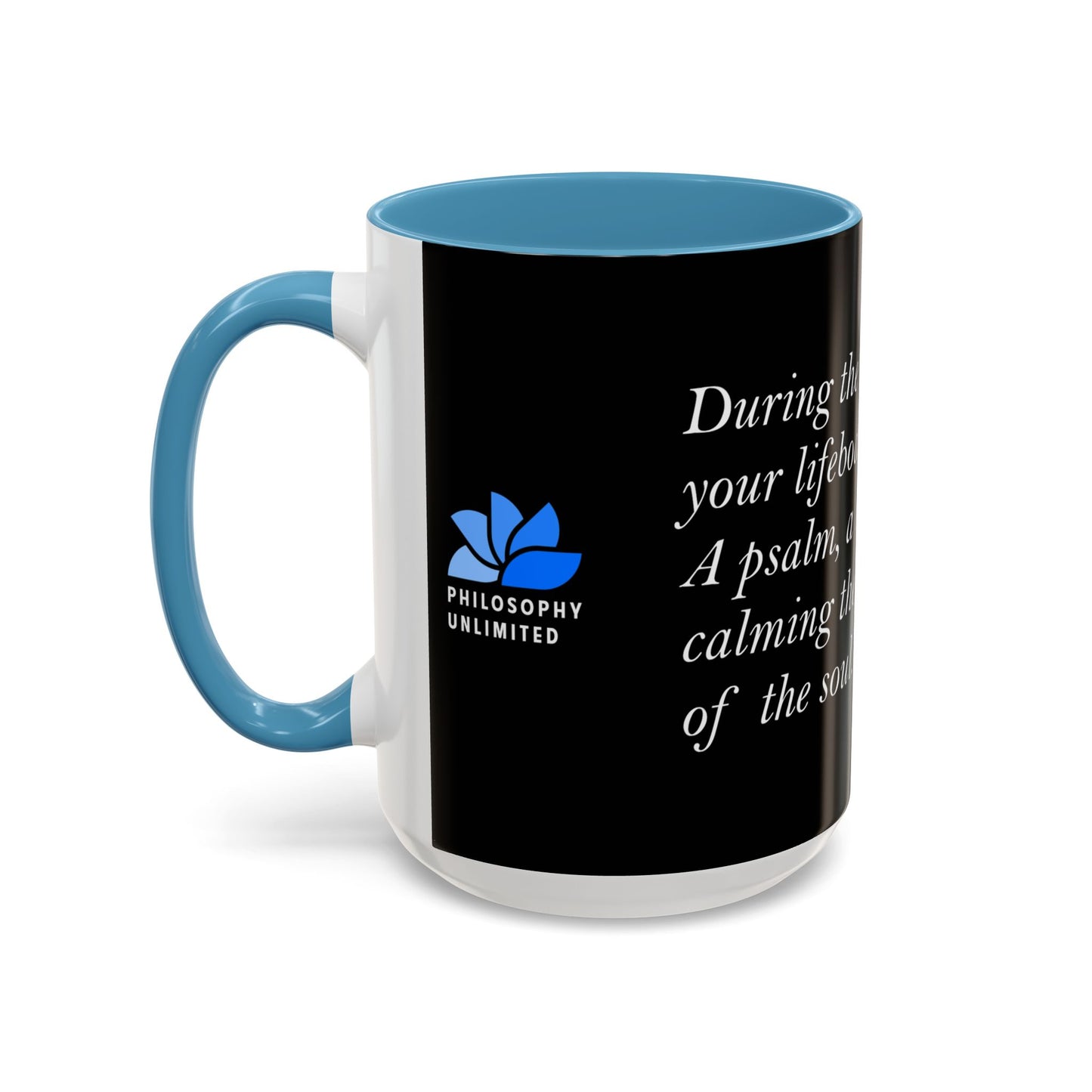 The Storm Is Over Accent™ Kaffekrus 11 oz (0,33 l) / 15 oz (0,44 l) (Svart Tema): Roderick Evans Quotes
