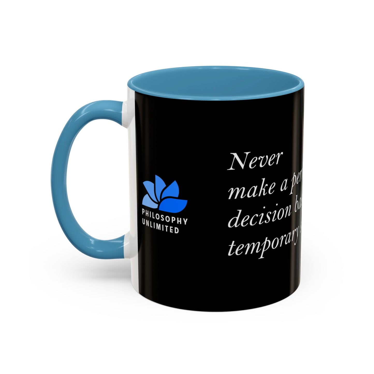 The Storm Is Over Accent™ kaffemugg 11 oz (0,33 L) / 15 oz (0,44 L) (svart tema): TD Jakes Citat