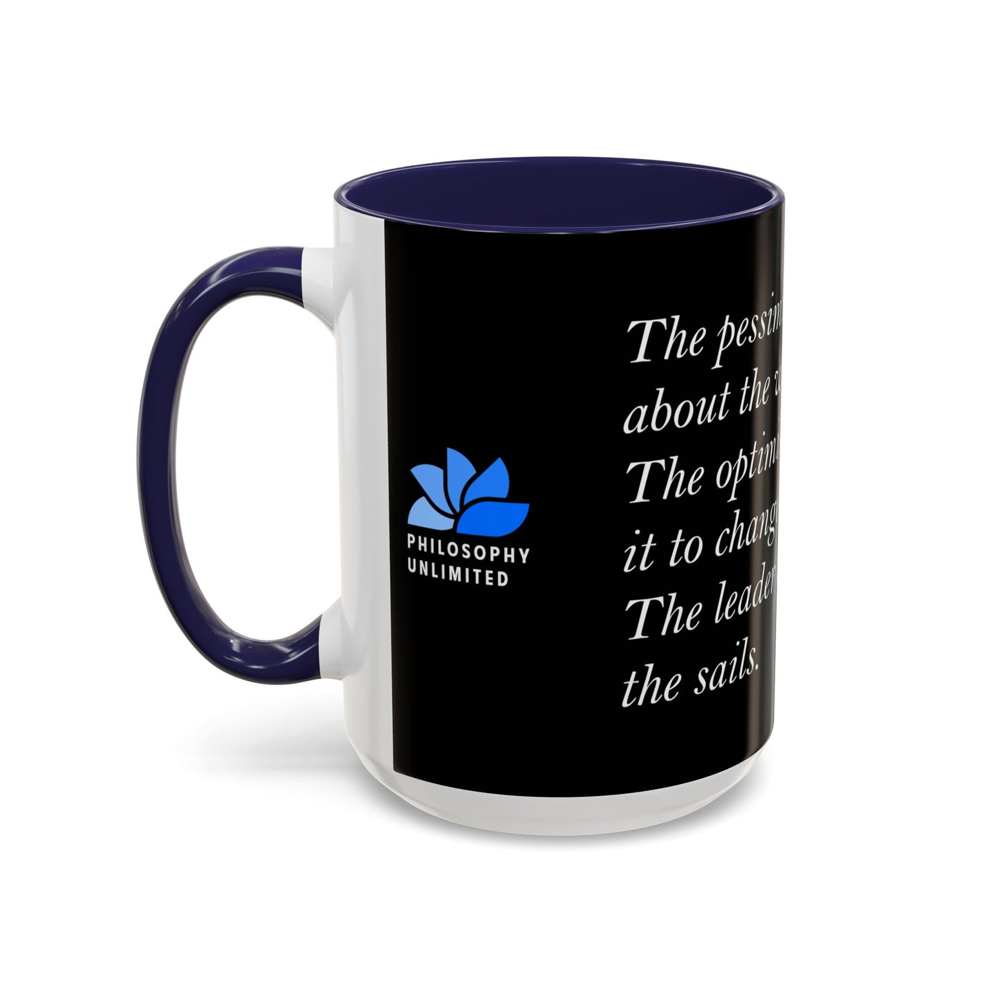 The Storm Is Over Accent™ kaffemugg 11 oz (0,33 L) / 15 oz (0,44 L) (svart tema): John Maxwell Citat