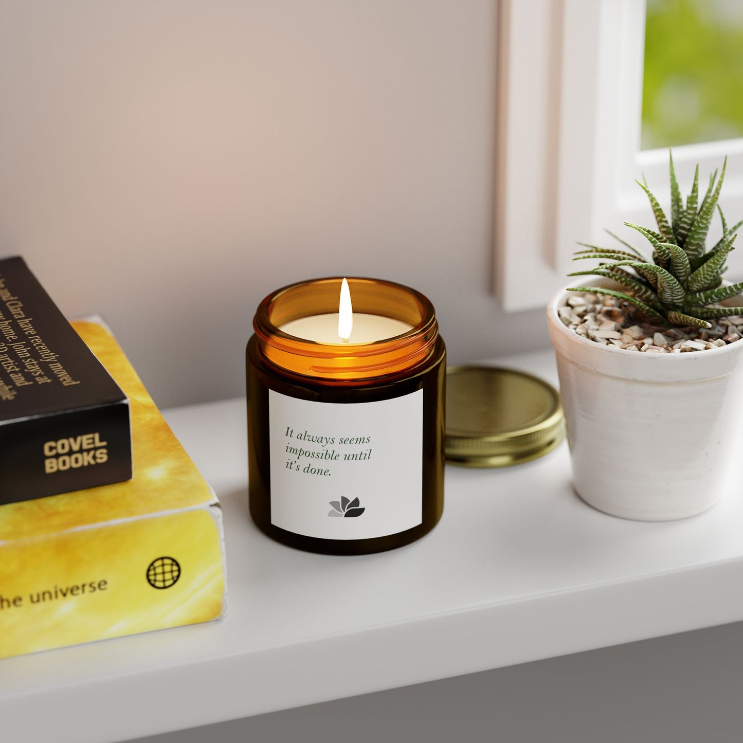 Possible Still™ Scented Candle (4oz, 9oz) (White Theme): Nelson Mandela Quotes