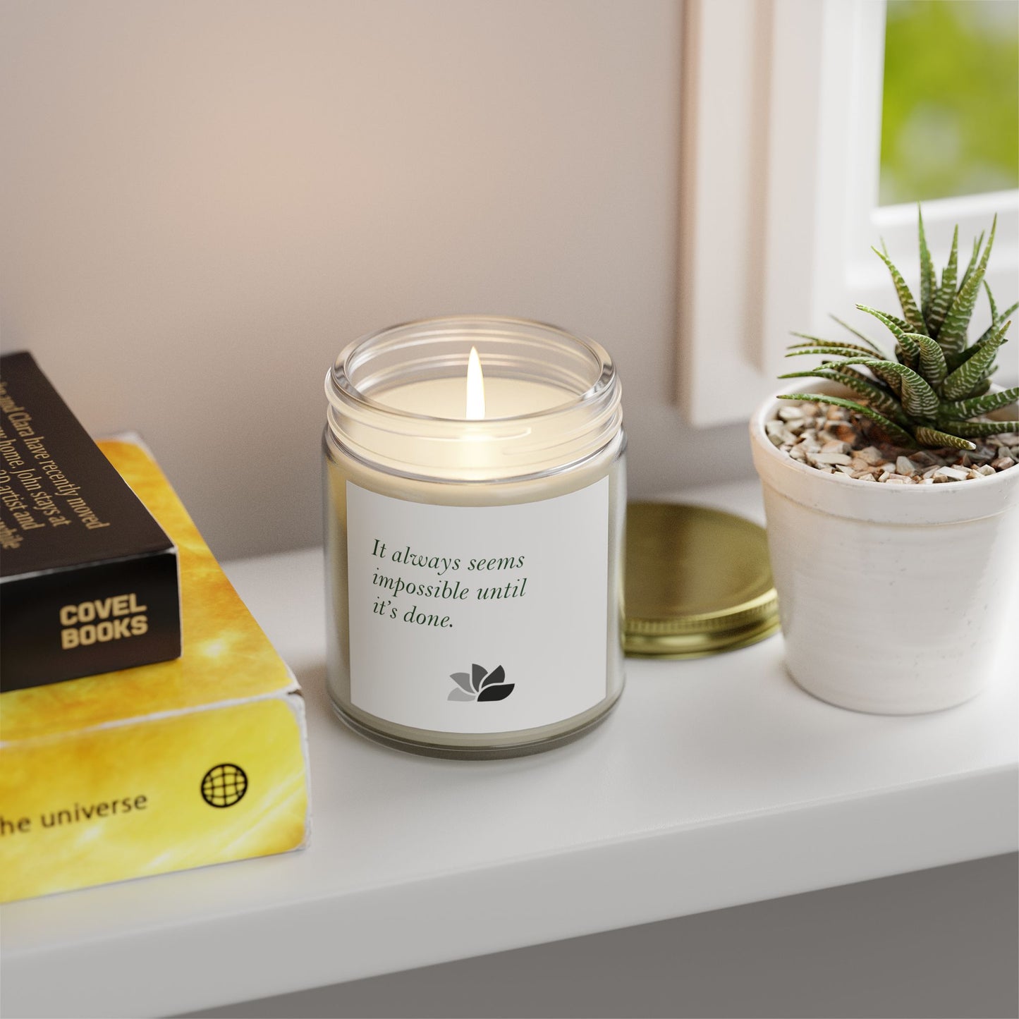 Possible Still™ Scented Candle (4oz, 9oz) (White Theme): Nelson Mandela Quotes