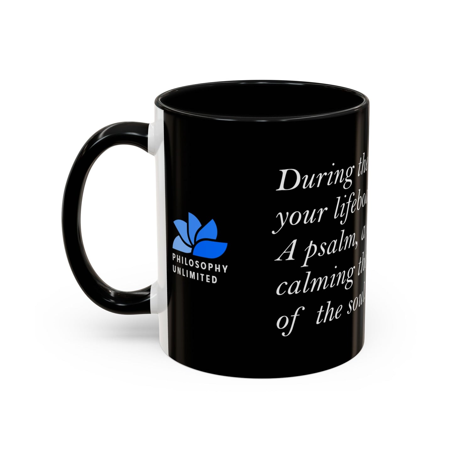 The Storm Is Over Accent™ Kaffekrus 11 oz (0,33 l) / 15 oz (0,44 l) (Svart Tema): Roderick Evans Quotes