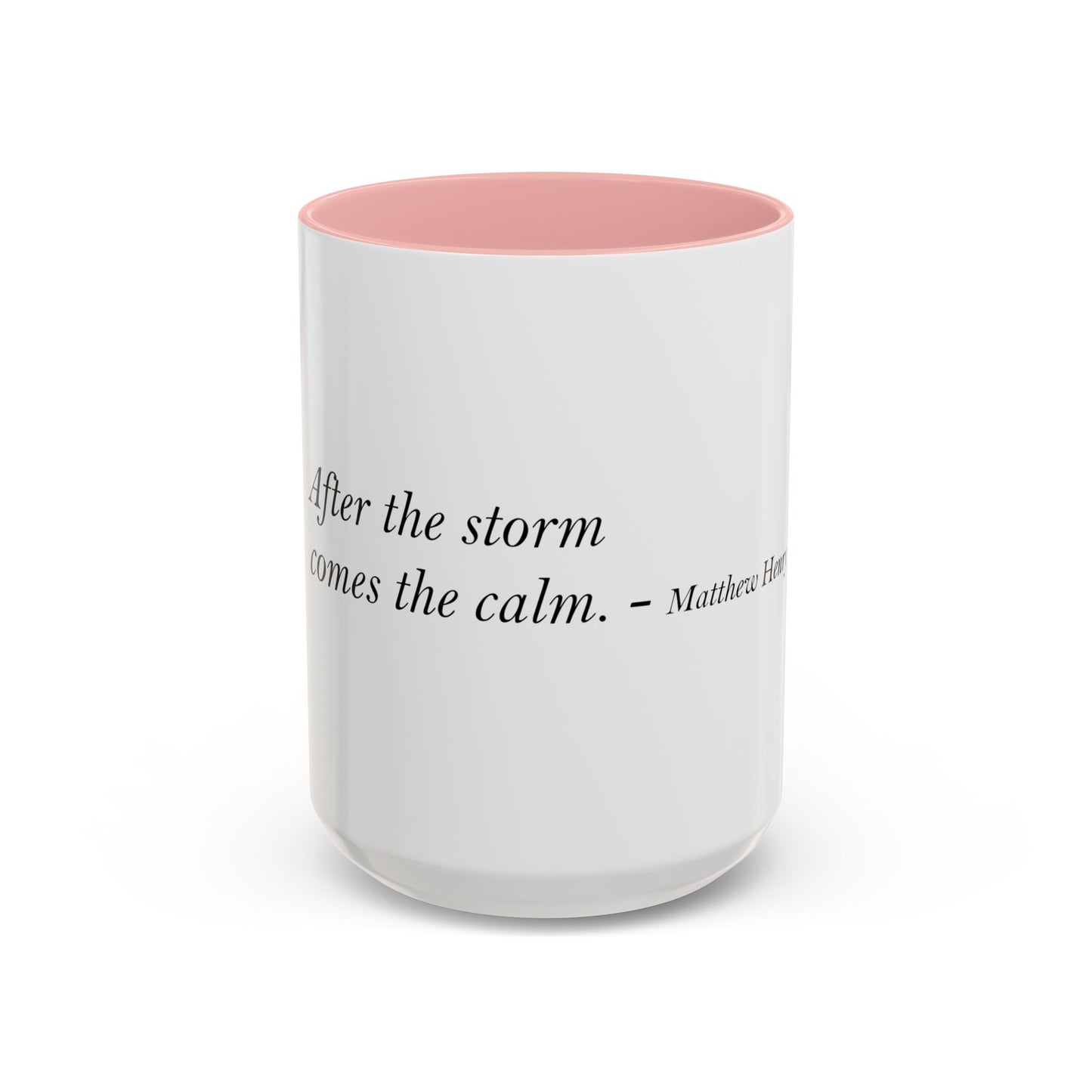 The Storm Is Over Accent™ Kaffekrus 11 oz (0,33 l) / 15 oz (0,44 l) (Hvit Tema): Matthew Henry Quotes