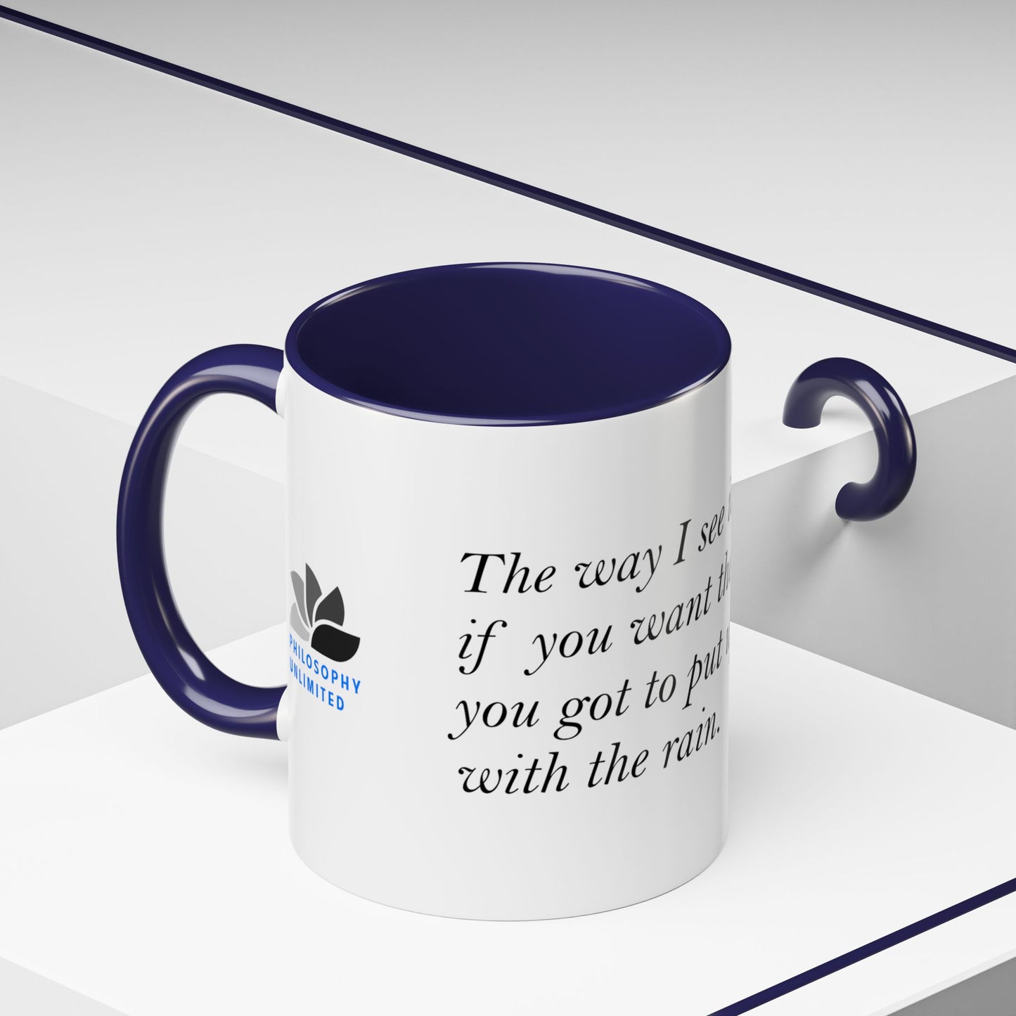 The Storm Is Over Accent™ kaffemugg 11 oz (0,33 L) / 15 oz (0,44 L) (vitt tema): Dolly Parton Citat